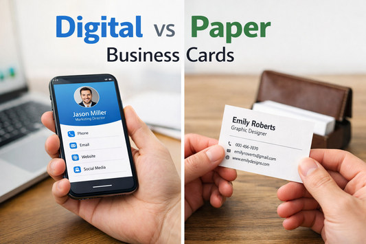 Digital vs Paper Business Cards