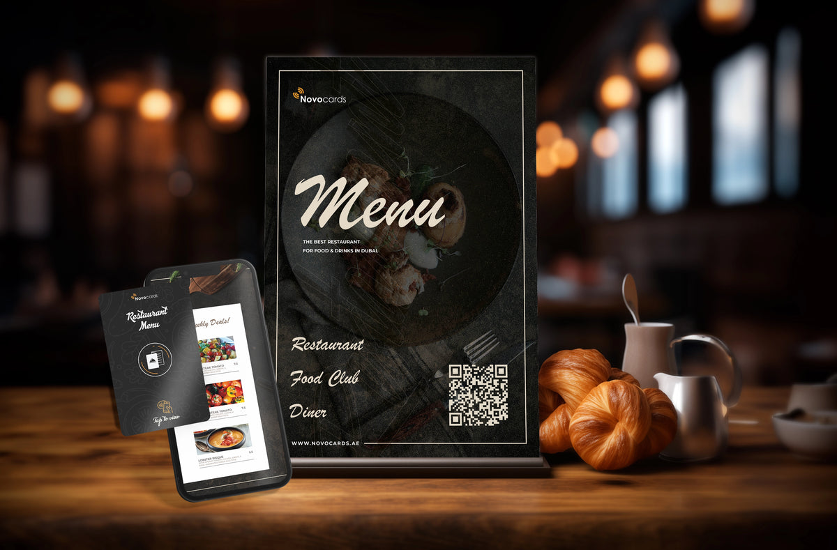 Menu Computer Card Digital Menu Card | Novocards UAE
